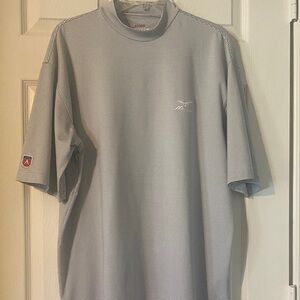 Antigua Men's White with Thin Black Stripeds Performance Shirt